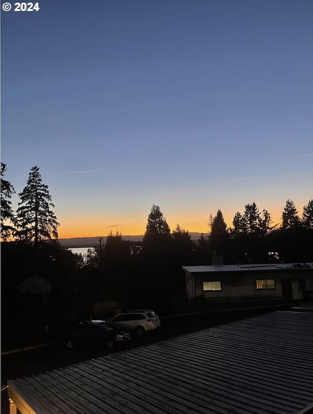 view of deck at dusk