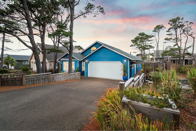 view of front of house featuring a garage