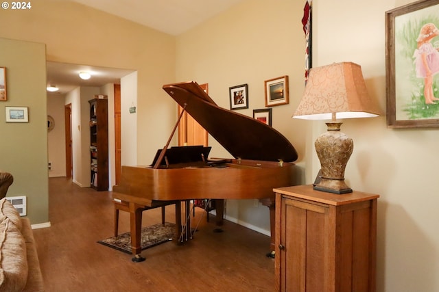 miscellaneous room featuring hardwood / wood-style flooring