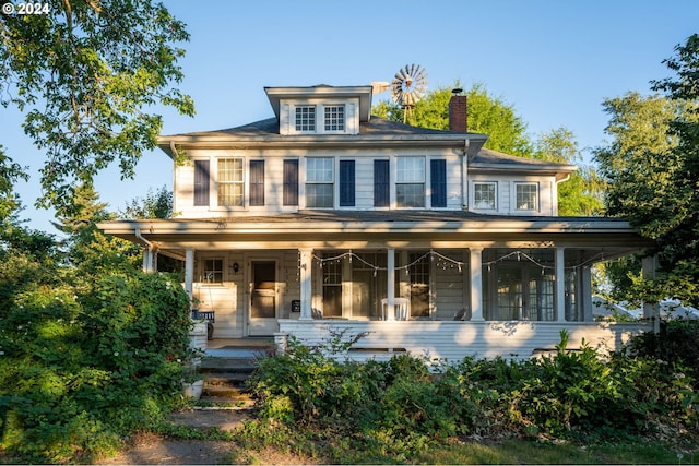 view of front of property with a porch