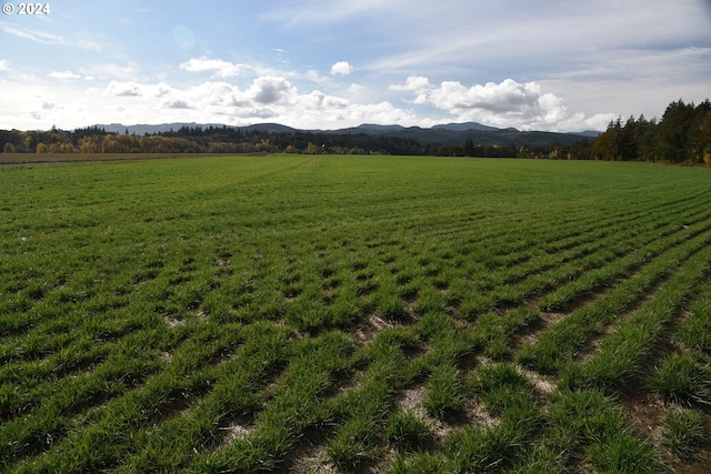 view of mountain feature with a rural view