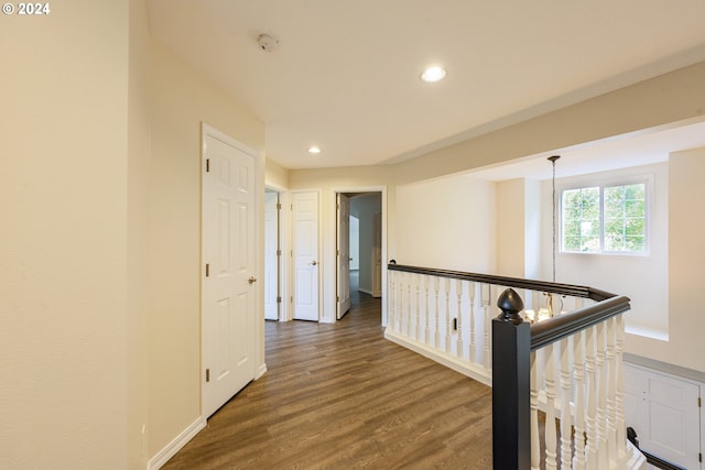 hall featuring hardwood / wood-style flooring