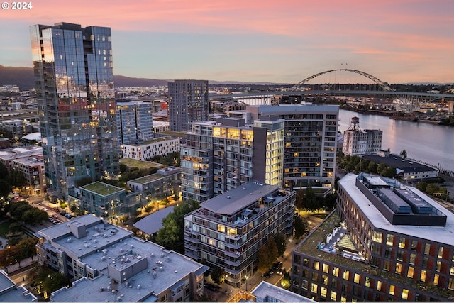 view of city featuring a water view