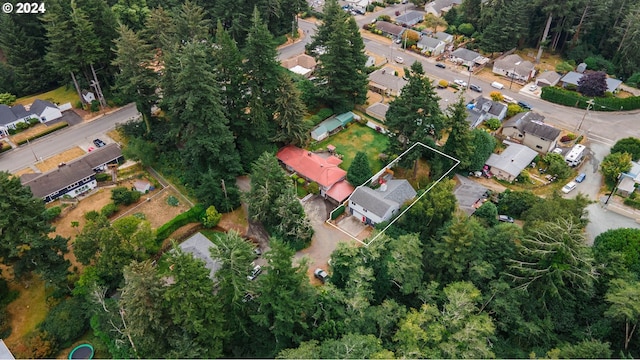 drone / aerial view with a residential view