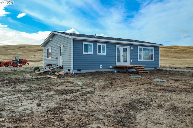 view of front of house featuring french doors