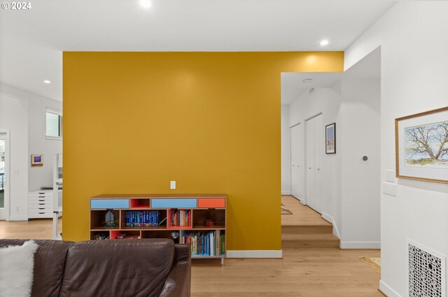 interior space with light wood-type flooring