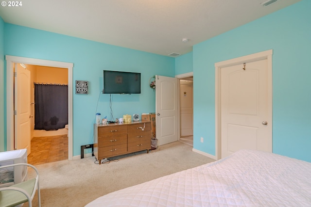 view of carpeted bedroom