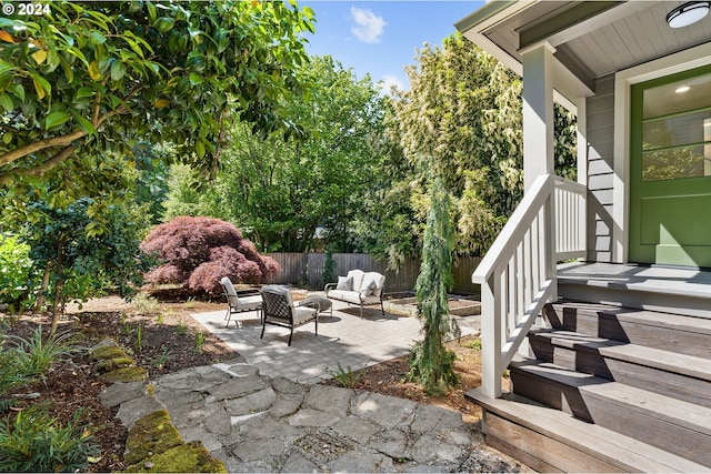 view of patio / terrace with an outdoor hangout area