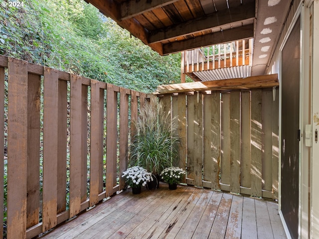 view of wooden terrace