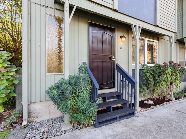 view of doorway to property