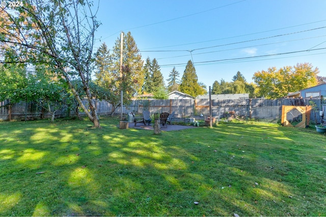 view of yard featuring a patio