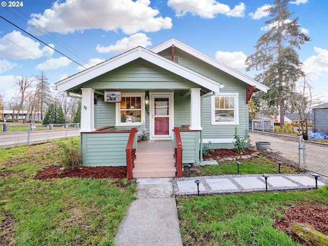 bungalow-style home featuring a porch