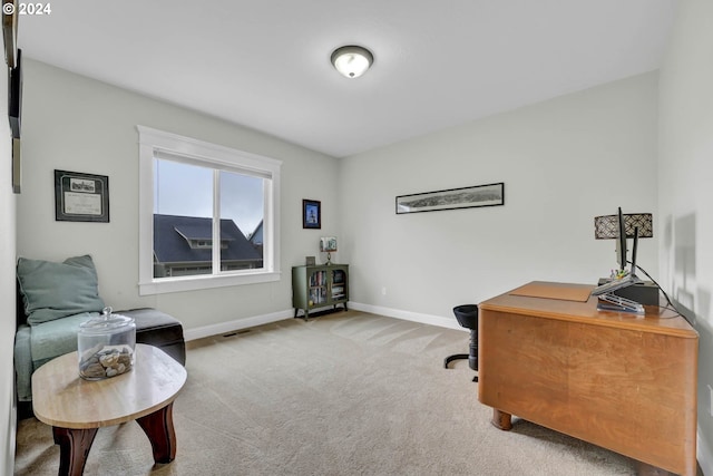 office area with carpet floors