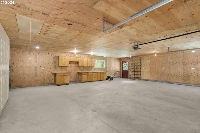 interior space featuring a garage door opener