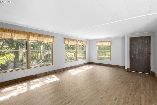 spare room with hardwood / wood-style floors