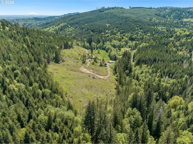 aerial view featuring a mountain view