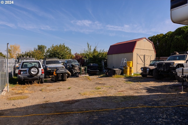 view of parking / parking lot