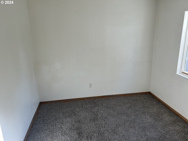 unfurnished room with carpet floors