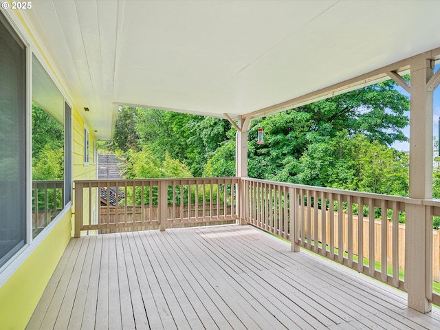6325 SW Elm Ave, Beaverton, OR 97005 - wooden terrace with view of wooded area