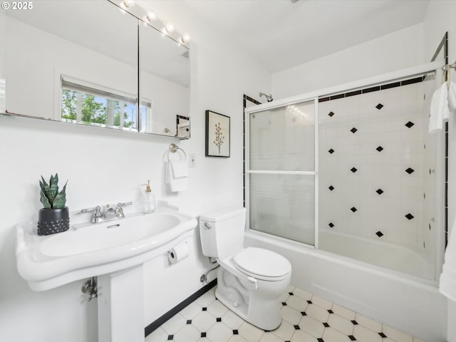 6325 SW Elm Ave, Beaverton, OR 97005 - full bathroom featuring toilet and bath / shower combo with glass door