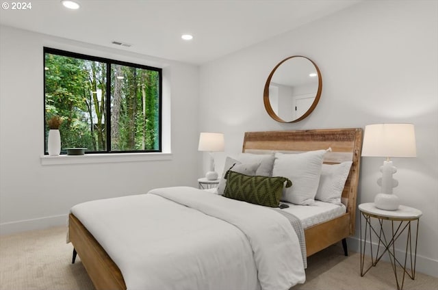 view of carpeted bedroom