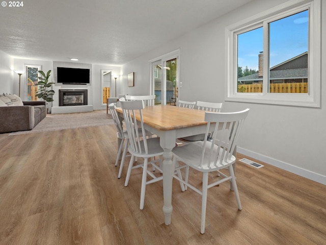 dining room featuring light hardwood / wood-style flooring