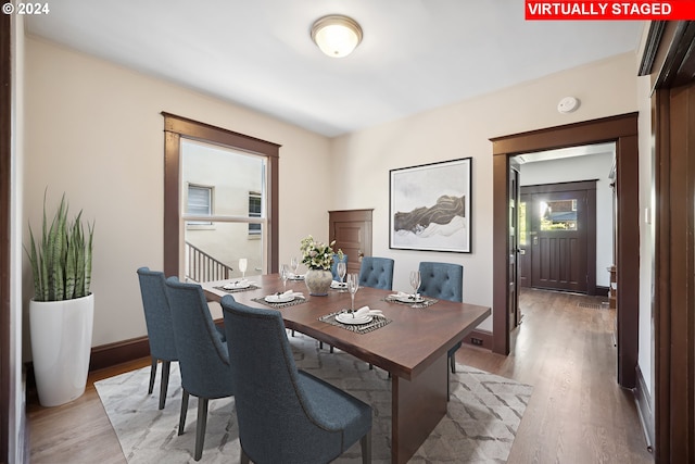 office featuring light hardwood / wood-style flooring