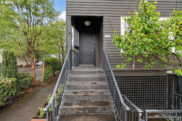 view of doorway to property