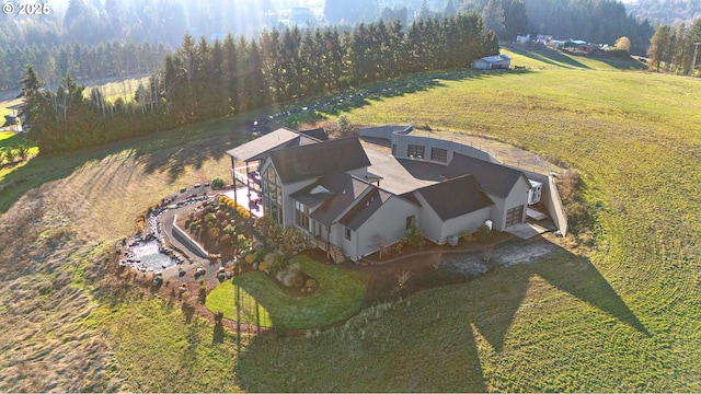 bird's eye view featuring a rural view