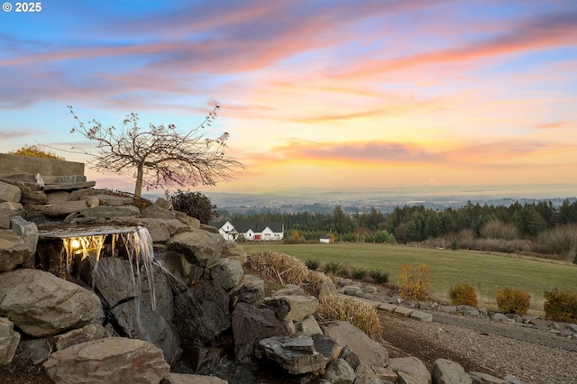 view of nature at dusk