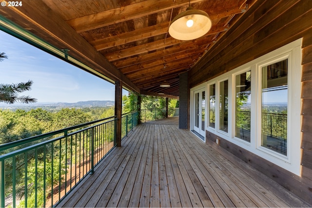 view of wooden terrace