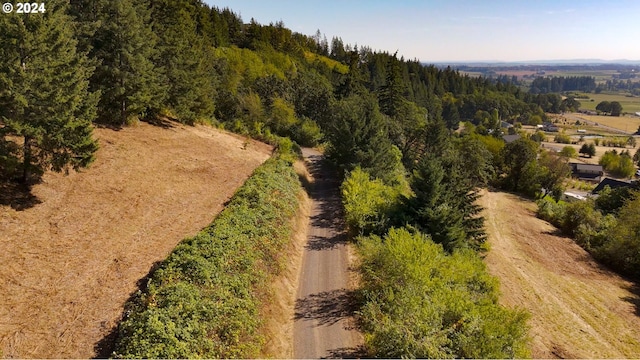 aerial view with a rural view