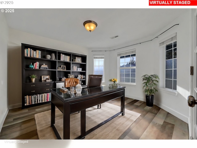 870 Kristen Way, Cottage Grove, OR 97424 - office featuring visible vents, baseboards, and wood finished floors