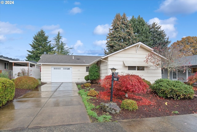 view of front of home featuring a garage