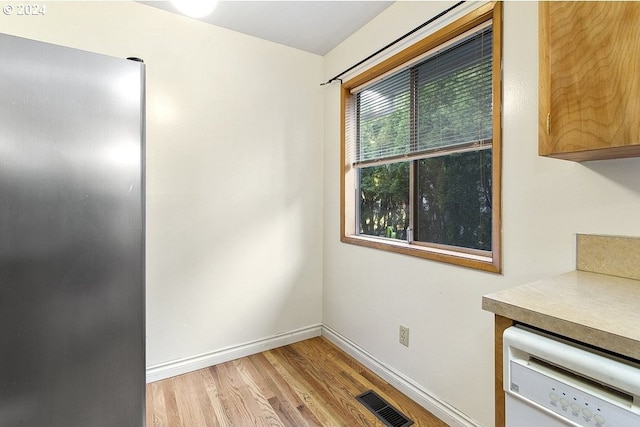 interior space featuring light wood-type flooring