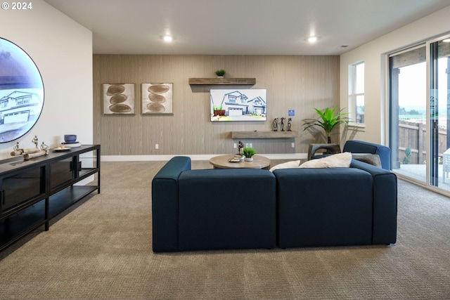 view of carpeted living room