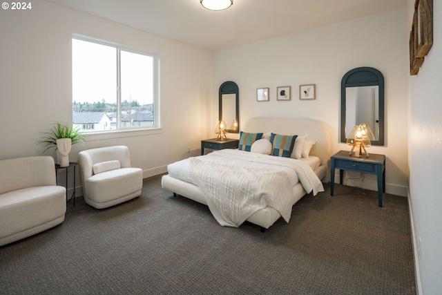 bedroom with carpet