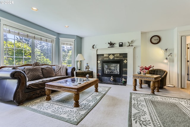 view of carpeted living room