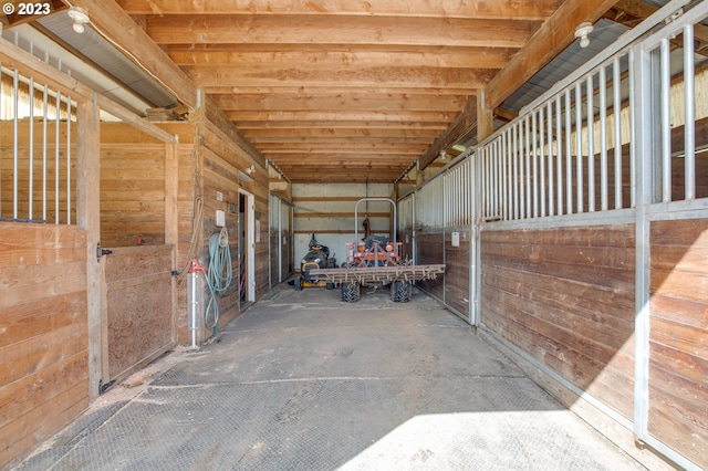 view of horse barn