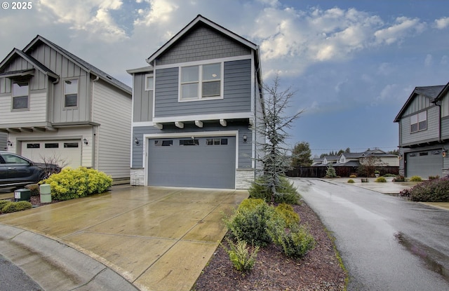 view of front of home with a garage