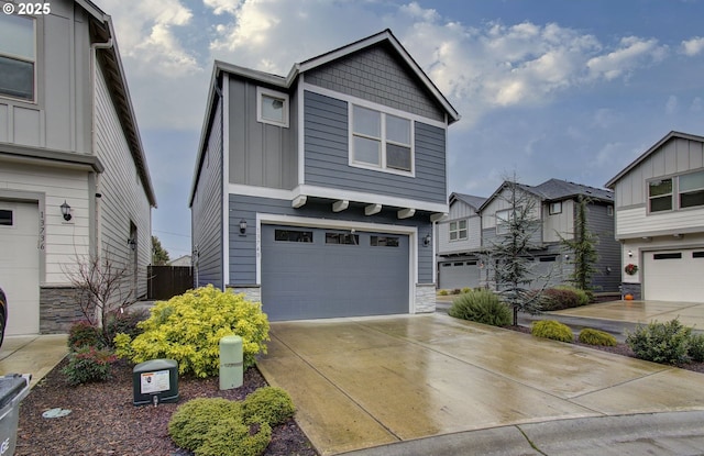 view of front facade with a garage