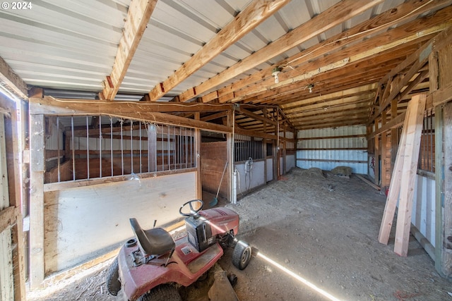 view of horse barn