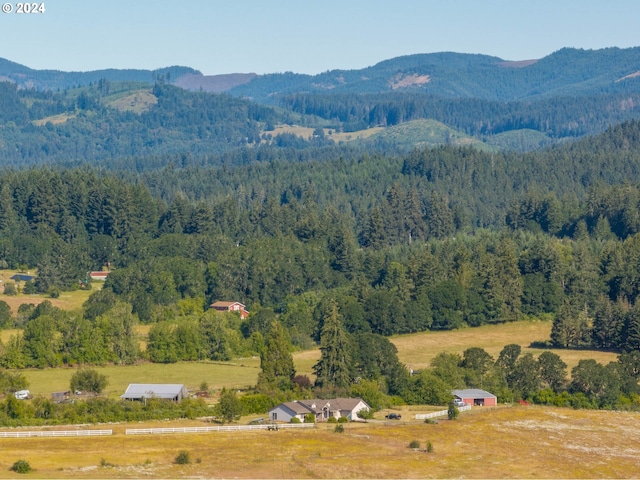 mountain view with a rural view