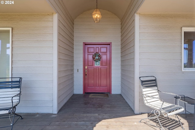 view of doorway to property