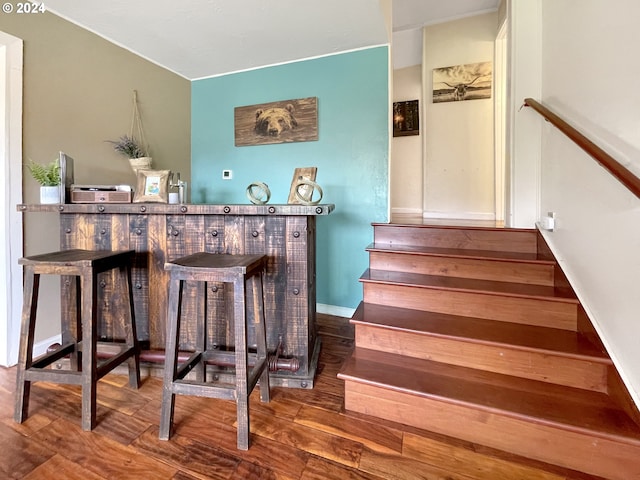 interior space with wood-type flooring