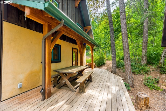 view of wooden deck