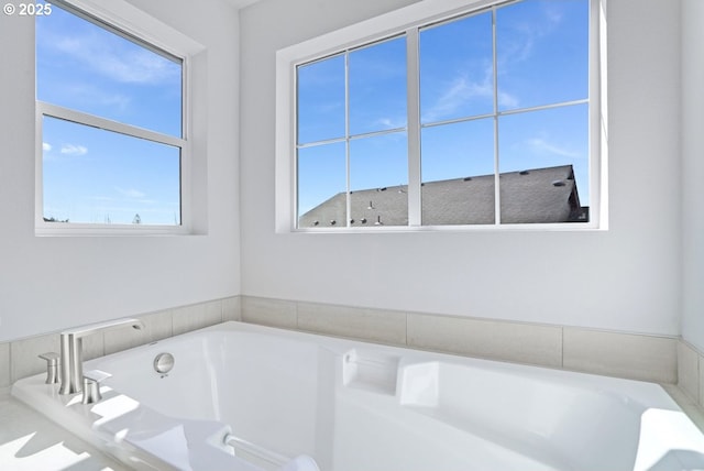 bathroom with a bath