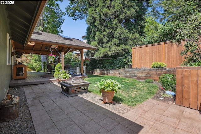 view of patio / terrace featuring a wooden deck