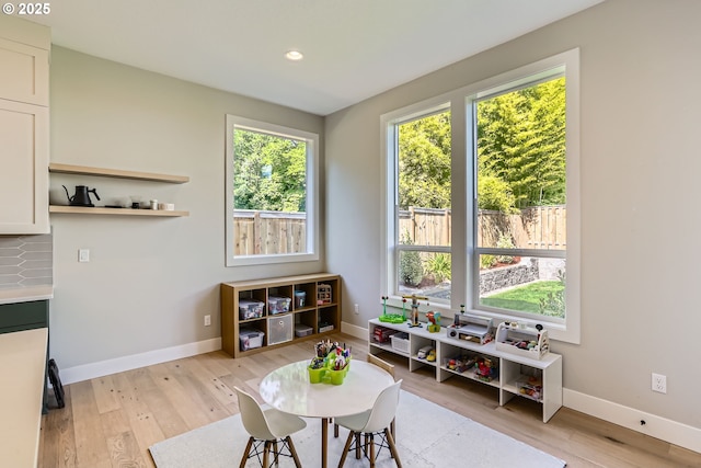 7414 SW 80th Ter, Portland, OR 97223 - playroom featuring light wood-style flooring and recessed lighting