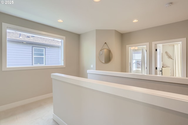 7414 SW 80th Ter, Portland, OR 97223 - hallway featuring recessed lighting, light colored carpet, and washer / clothes dryer